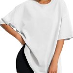 Womens  T Shirts Loose Fit Crewneck Short Sleeve Tops Summer Casual Blouse 2026  Basic Tee Beach