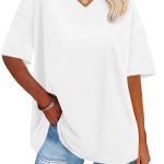Oversized Tshirts for Women Graphic V Neck Summer Short Sleeve Loose Tees |  Oversized Graphic Casual Basic Tops Cute Tshirts Summer Daily Fit 2026