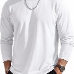 Men Breathable Long Sleeve Crew T Shirt