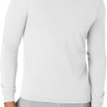Men Polyester Rayon Long Sleeve Crew T Shirt